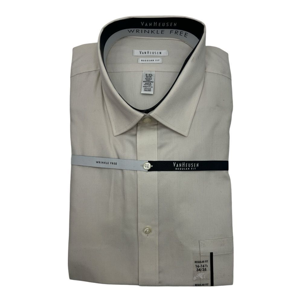 Van Heusen Men's Beige Dress Shirt